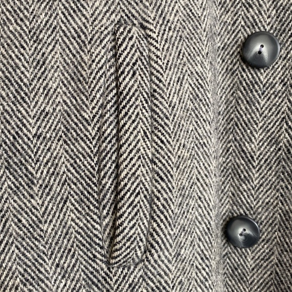 Stephanie Mathews Size 14 Black and White Woman's Pea Coat - Picture 4 of 12